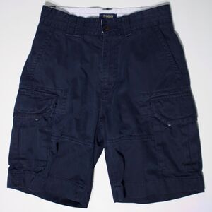 Polo Ralph Lauren Navy Blue Classic Chino Cargo Shorts Men Size 29 (A2)